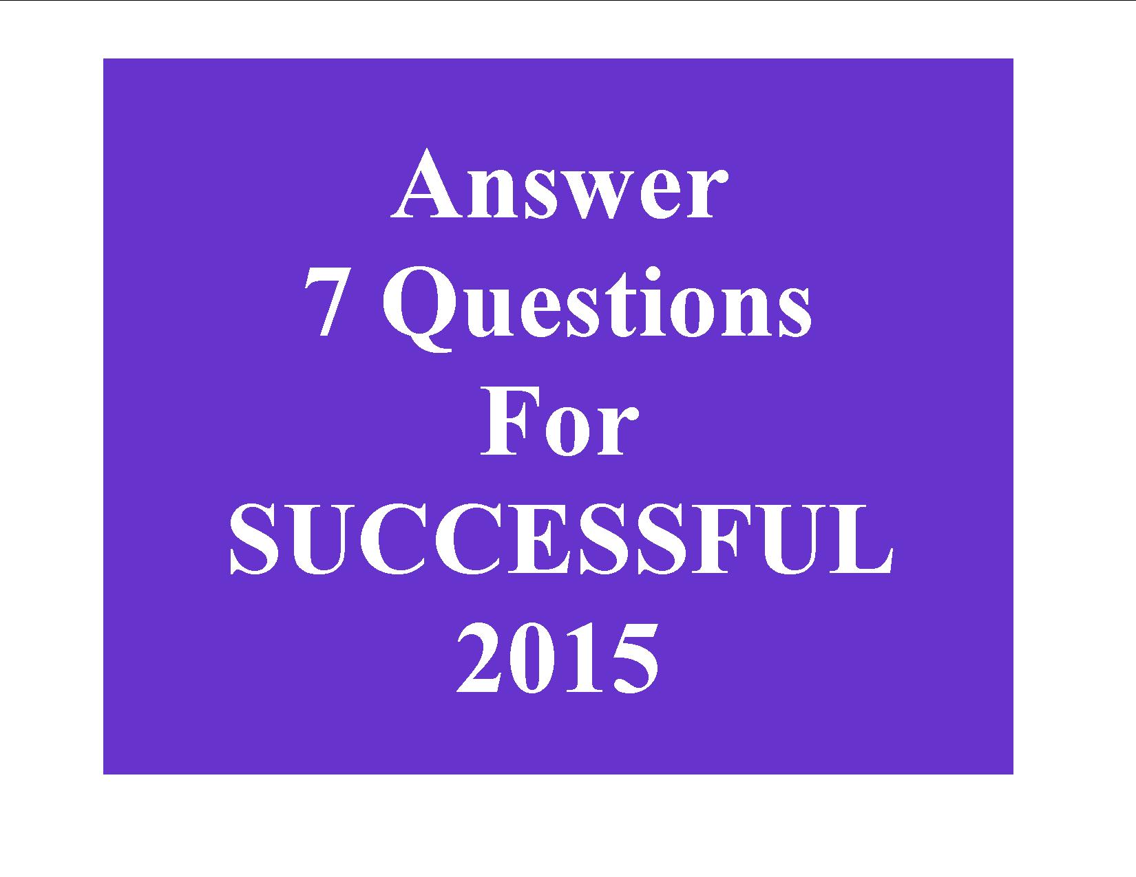 7 questions for a successful year