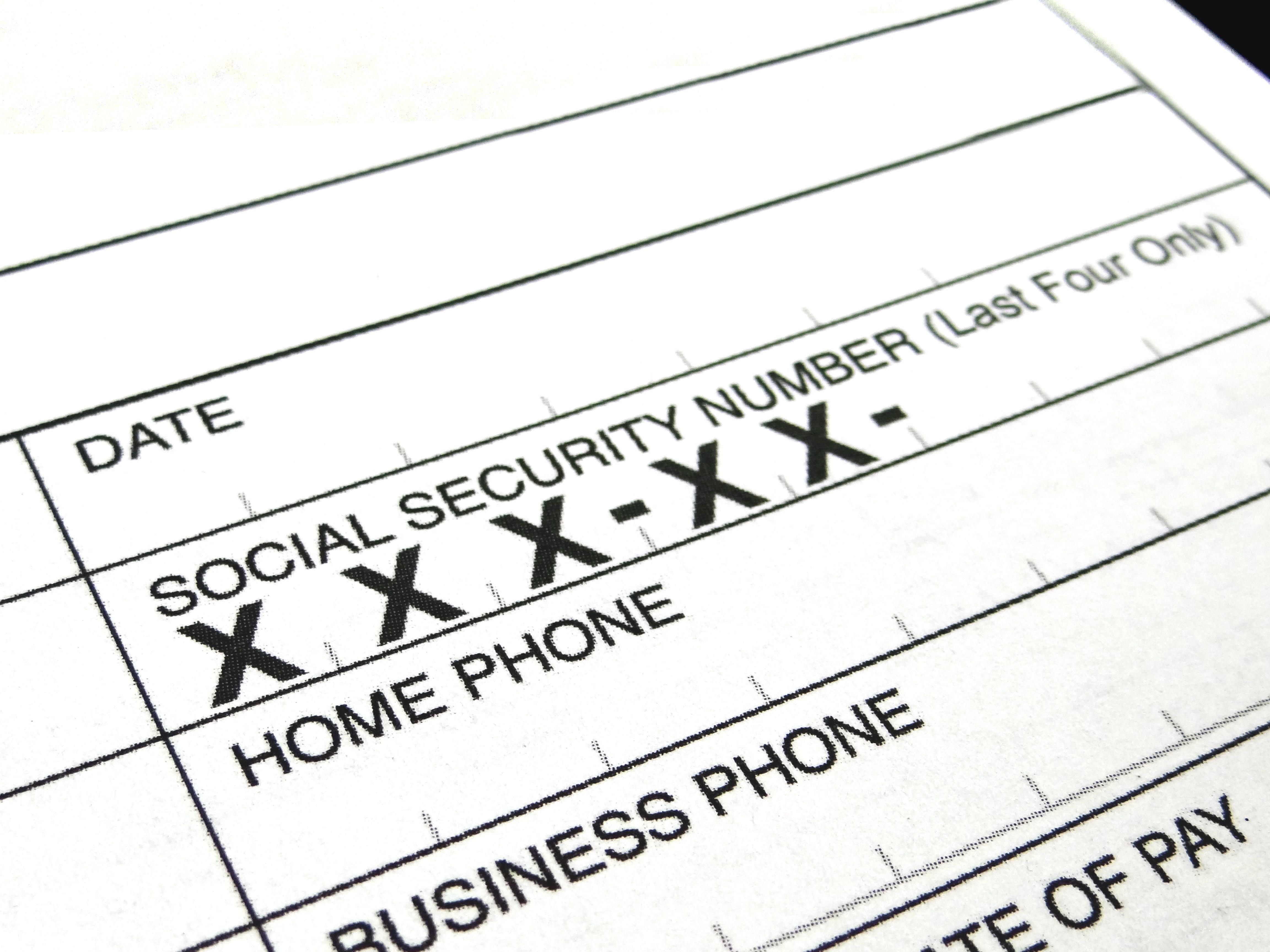 Social Security numbers